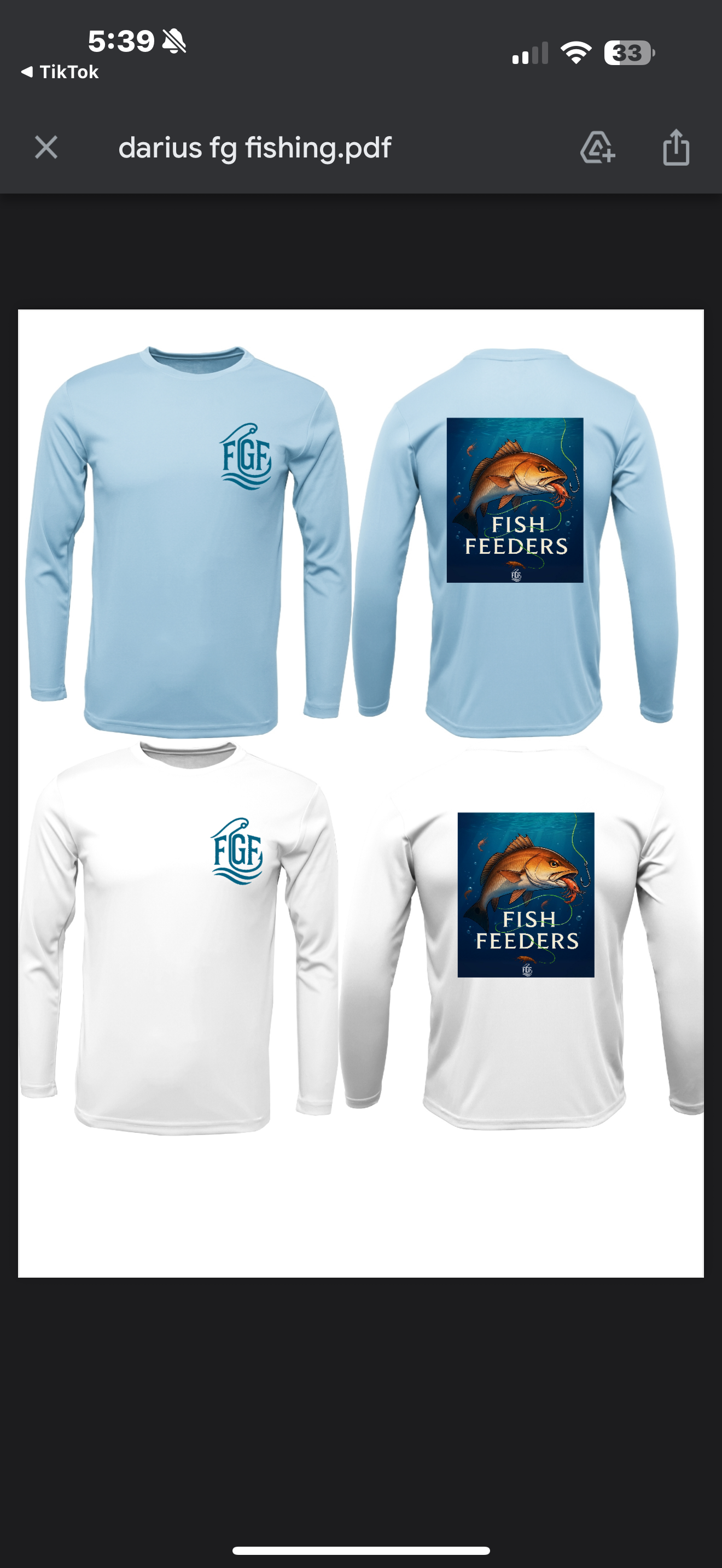 Fish feeders fishing sweat shirt